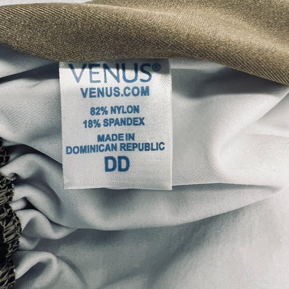 Venus Bikini Swim Top Womens DD Gold Metallic Halter Tie Adjustable Swimwear - Picture 3 of 7